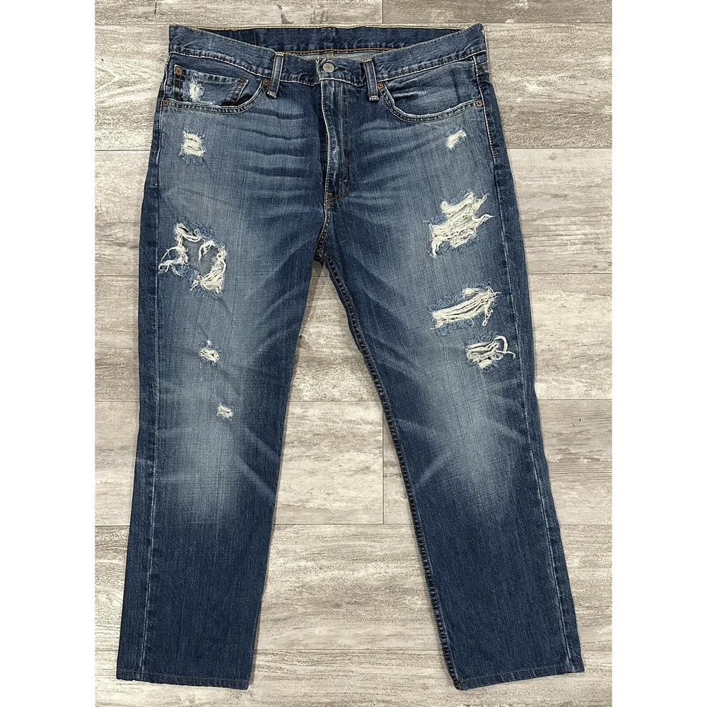 Levis 511 Mens Denim Jeans Straight Leg size 36x26 Distressed 100% cotton